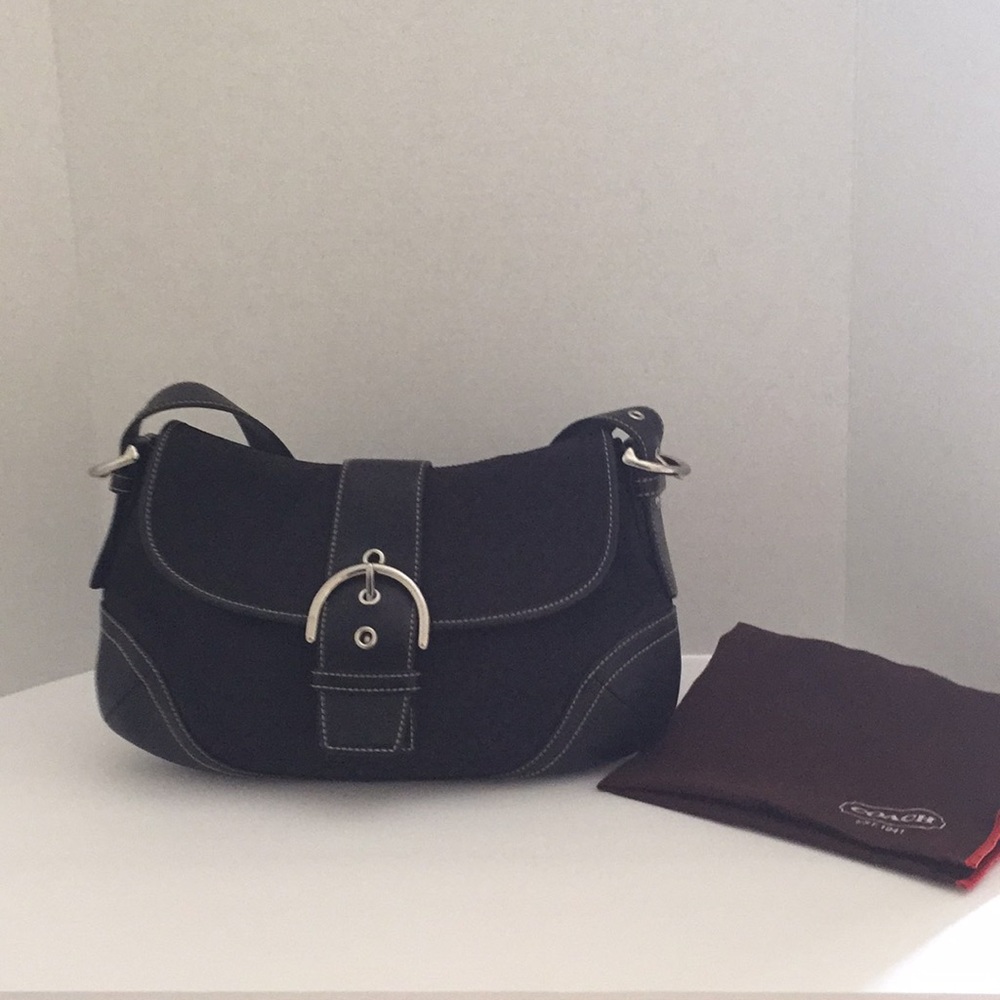 Lightly Used Black Coach Bag